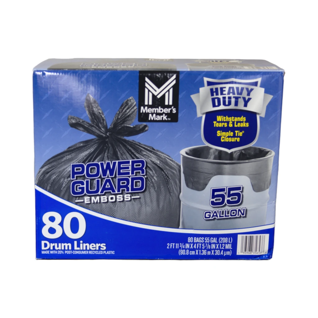 Heavy-Duty Black Trash Liners, 52x75", 2 Mil – 80 Bags/Case - Image 2